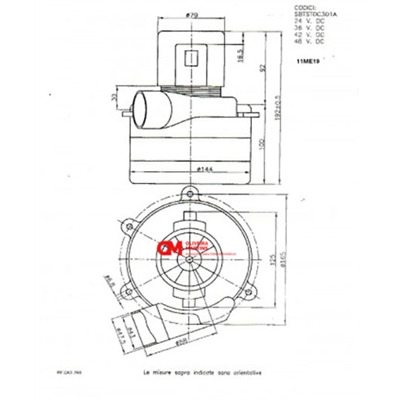 MOTOR ASPIRADOR LIQUIDOS 24V 450W #2 - 814112
