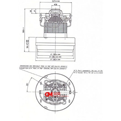 MOTOR ASPIRADOR + ALTO FAC. 1200W #2 - 814105