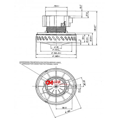 MOTOR ASPIRADOR UNIVERSAL 950W #2 - 814131
