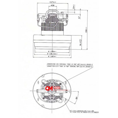 MOTOR ASPIRADOR  TOSEL 1000W #2 - 814003