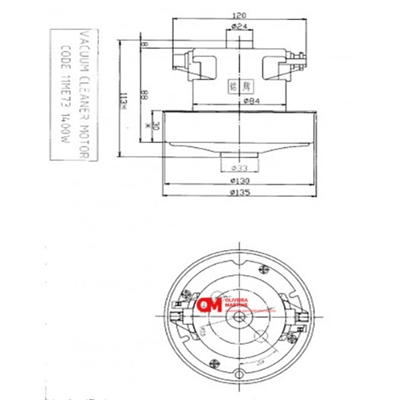 MOTOR ASPIRADOR SAMSUNG 1400 C/GOLA #2 - 814141