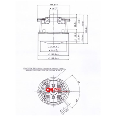 MOTOR ASPIRADOR PEQ. 950W #2 - 814115