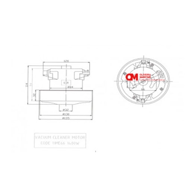 MOTOR ASPIRADOR UNIVERSAL 1 TUR 1400W #2 - 814125