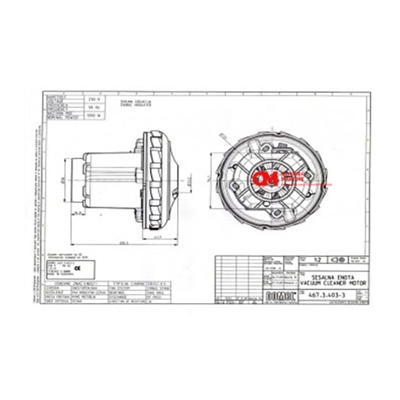 MOTOR ASPIRADOR 1350W DOMEL #4 - 814144