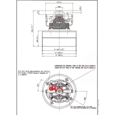 MOTOR ASPIRADOR 1000W #2 - 814005